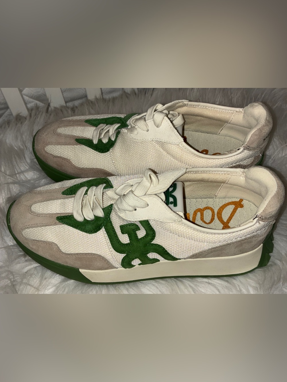 New Sam Edelman Langley Color Block Suede Mesh Signature Logo Retro Sneakers 7.5 - Picture 10 of 15